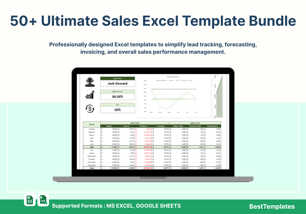 50+ Ultimate Sales Excel Template Bundle