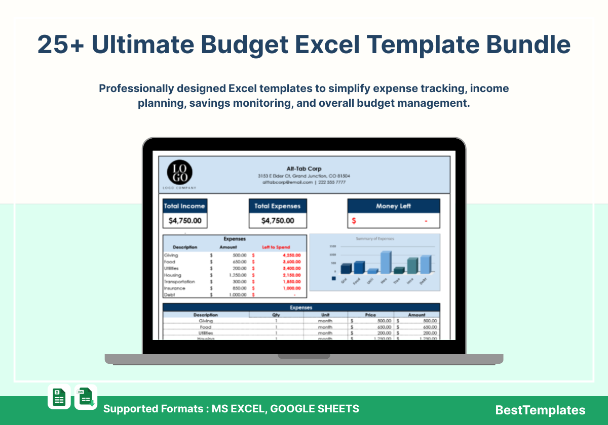 25+ Ultimate Budget Excel Template Bundle